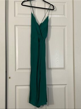 FRNCH Teal Strapless Wrap Maxi Dress